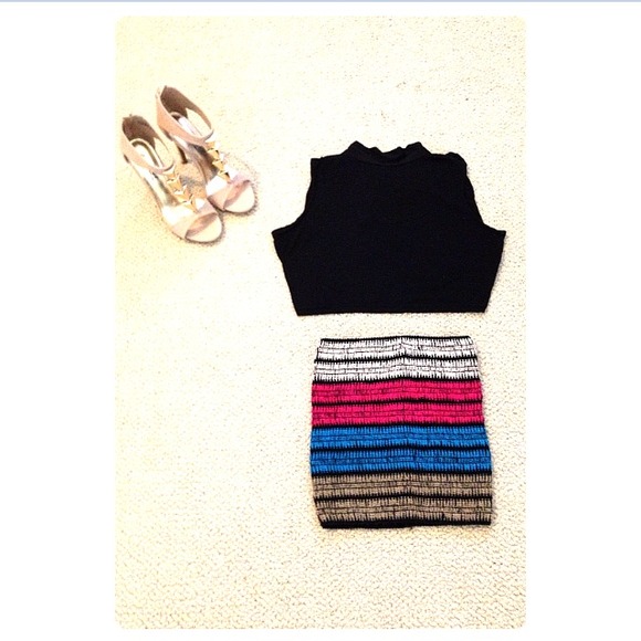 Dresses & Skirts - 💜💞💙Striped colorful knit skirt💜💞💙
