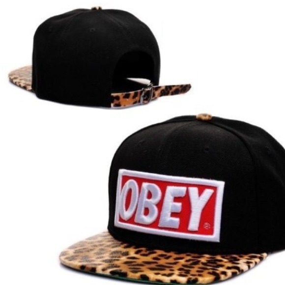 Obey hat with lepord brim