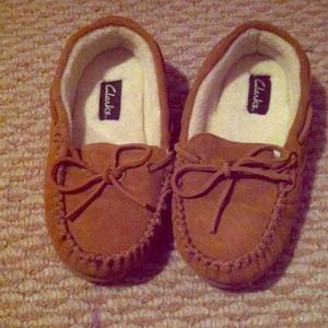 Clark's slip on moccasin slippers