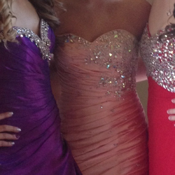Dresses - Peach Prom Dress Dresses - Peach Prom Dress