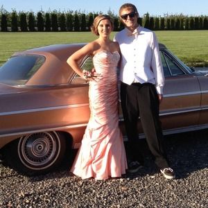 Dresses - Peach Prom Dress Dresses - Peach Prom Dress
