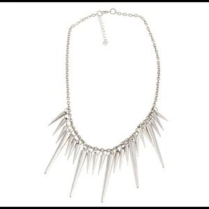 Silver Spike Rivet Necklace