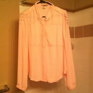 Pink button down blouse
