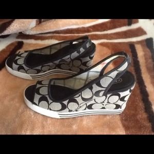 Authentic coach wedge shoes