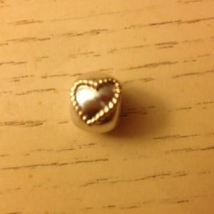 Authentic two tone pandora braided heart