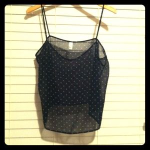 Chiffon polka dot American Apparel top