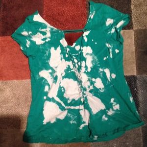 Custom made woven back tee