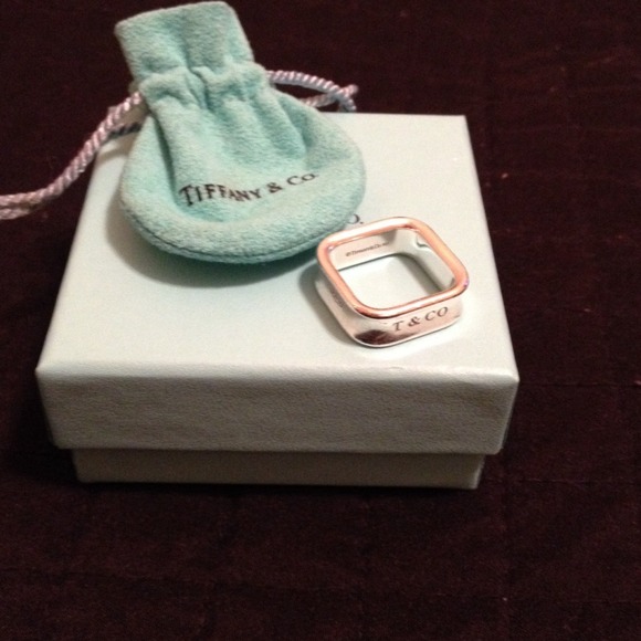 Authentic Tiffany & Co square ring.