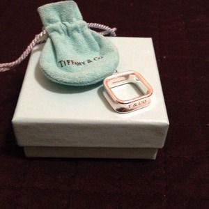 Authentic Tiffany & Co square ring.