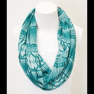 Tribal print burnout infinity scarf