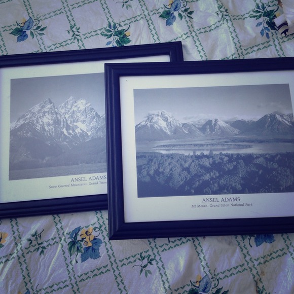 2 frames with prints