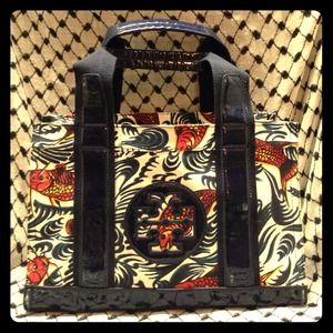 Tory Burch koi fish printed tote