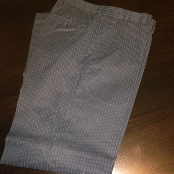 Grey pint stripe express pants - Picture 1 of 2