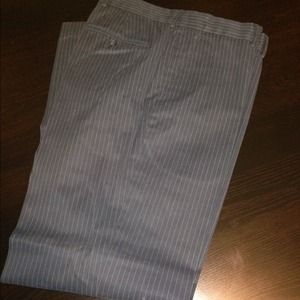 Grey pint stripe express pants