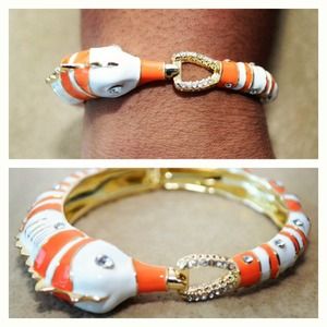 Orange Seahorse Bangle