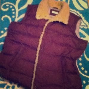 Deep plum fall vest
