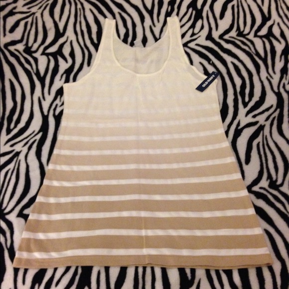BNWT Cream & Tan Tank