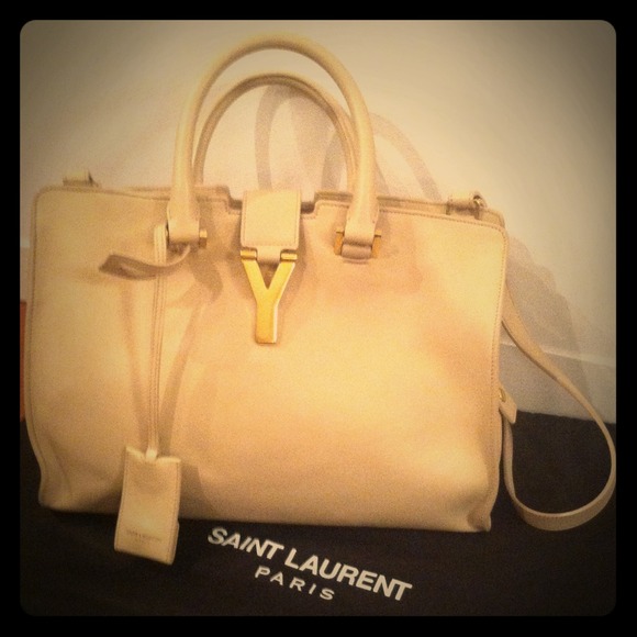 Saint Laurent Petite Cabas Chyc/Y Line Top Handle - Picture 1 of 4