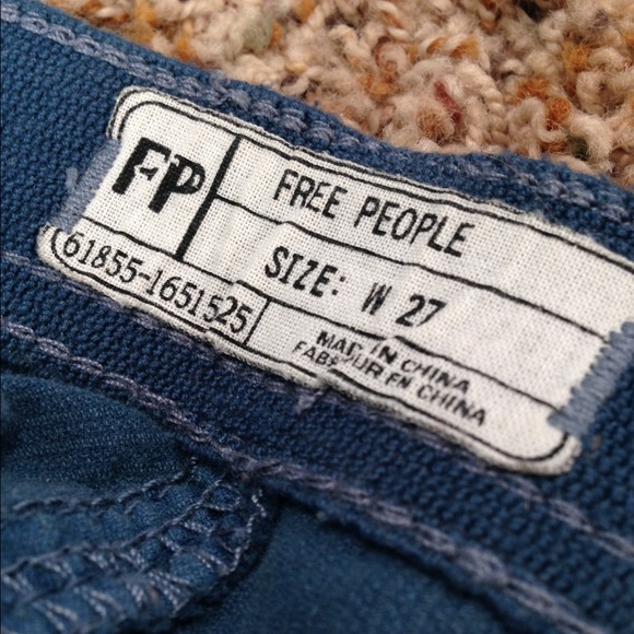 Free People blue corduroy pants size 27