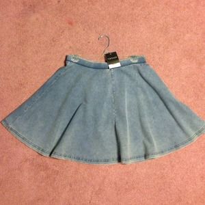 Denim look circle skirt