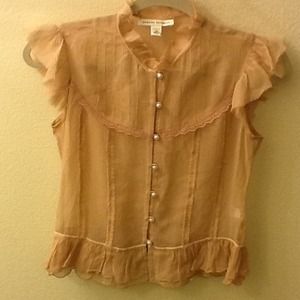 Banana republic light pink silk blouse