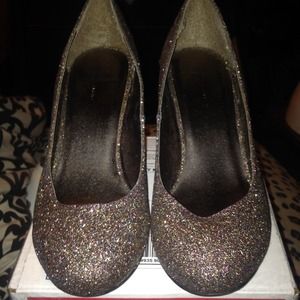 Multi colored glitter high heels