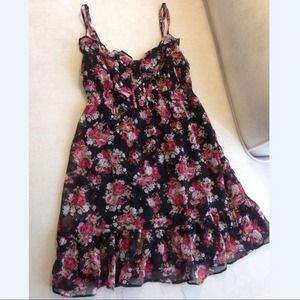 Cute Floral Print Chiffon Dress