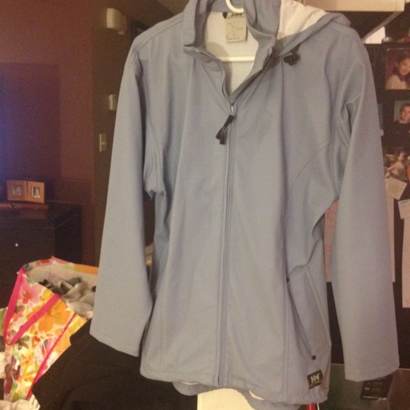 Periwinkle HH rain jacket