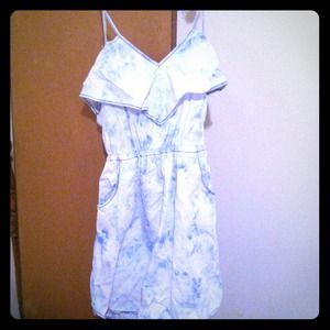 Washed denim summer dress