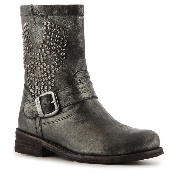 🎉HOST PICK🎉Black Felmini Leather Metallic Bootie - Picture 1 of 4