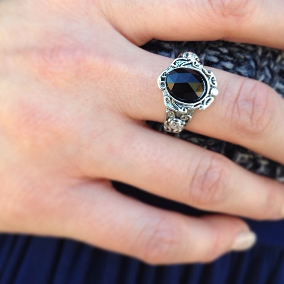 Faceted Black Magic Ring