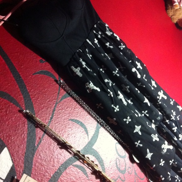 Sold...Black dress with crosses