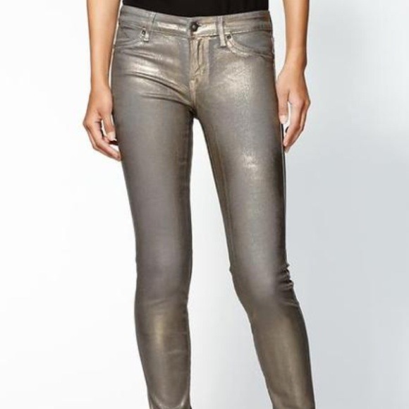 Metallic Silver Rich and Skinny Jeans! - Picture 3 of 3