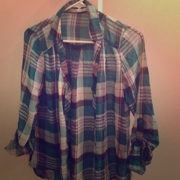 Green plaid shirt