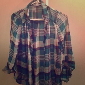 Green plaid shirt