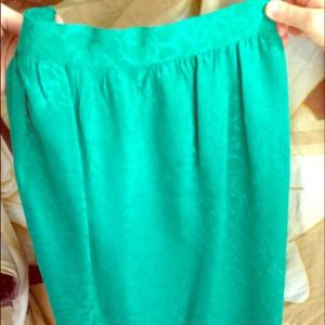 100% silk past the knee length skirt