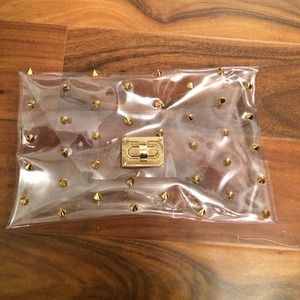 Clear studded clutch