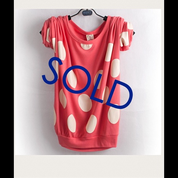 fashion dot loose plus size long-sleeve