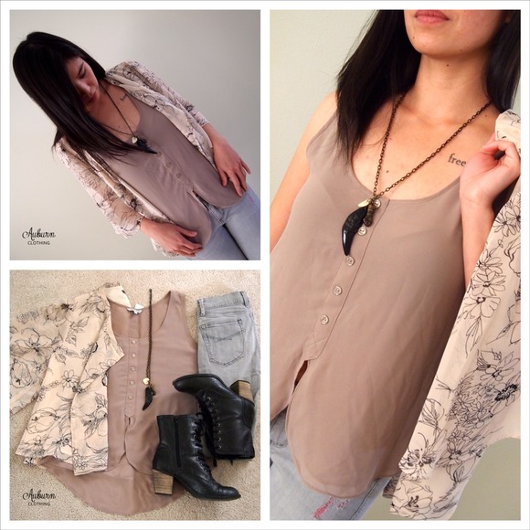 Old rose-colored sheer top