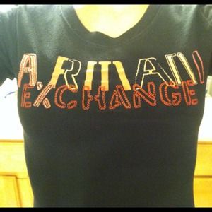 Armani Exchange black logo t-shirt