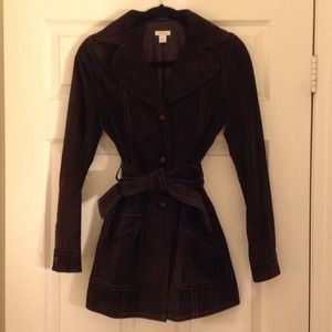 Halogen Suede Long Jacket/Coat