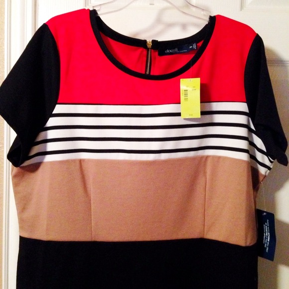 ✂️PRICE CUT✂️Striped dress w/ exposed gold zipper