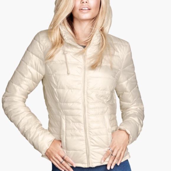 Padded white H&M Jacket, NWT
