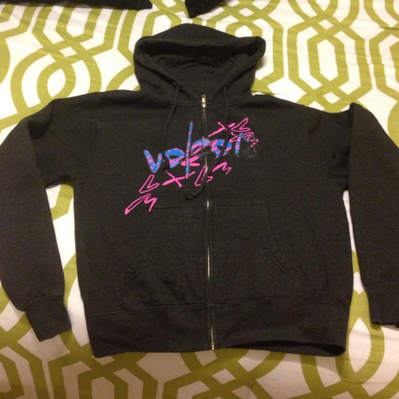 Volcom Dark Gray zip hoodie.