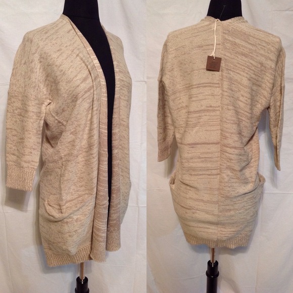 ❌BUNDLED❌tan marbled open cardigan sweater - Picture 2 of 3