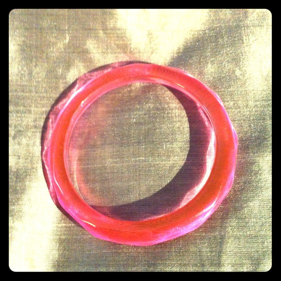 Pink J. Crew lucite bangle