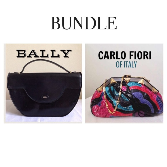 CARLO FIORI Handbags - BUNDLE AUTHENTIC CARLO FIORI SNAKESKIN MULTICOLOR