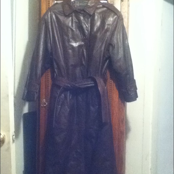 Vtg Harve Benard Heavy Coat Soft Leather Quilted Lining Double Breasted Large?
