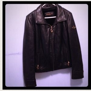 Black Leather Baby Phat Jacket
