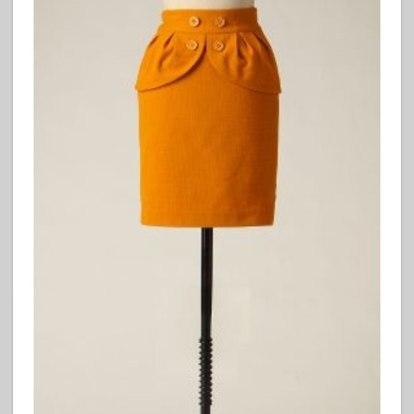 Anthropologie Honeyed Peplum Skirt by Leifsdottir